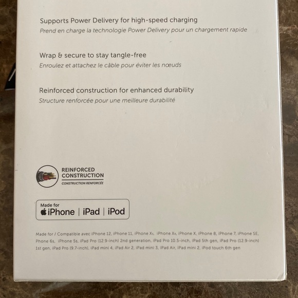 Native Union, 10ft Belt Cable XL, USB-C to Lightning Cable, New in Box unused - Picture 6 of 7